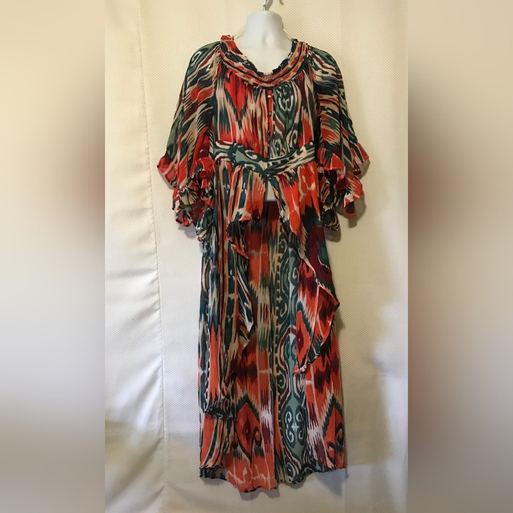 Live 4 Truth Asymmetrical Dress in Red and Teal